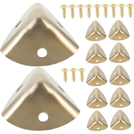 12 protège-coins décoratifs, inox/bois, 90°, pour décoration (1/5)