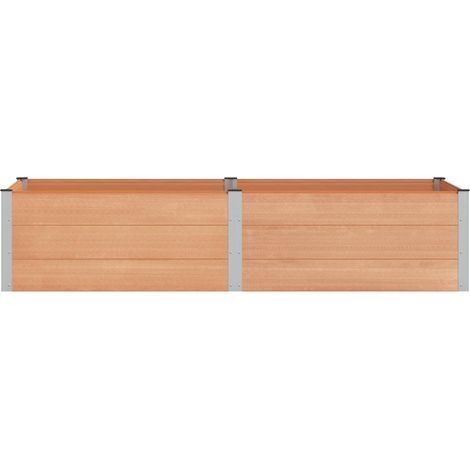 Maison Exclusive - Letto rialzato da giardino Marrone 250 x 100 x 54 cm