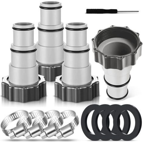 2 Ersatz-Poolschlauchadapter für Intex A-Pumpe, passend für 32-mm- und 38-mm-Schläuche (1/4)