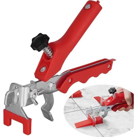 Système de Nivellement Carrelage, Pince Sol Localisateur Carrelage, Installation Outils Pour Entretoises Mur Sol, pour Aide à la Pose de Carreaux (1/4)