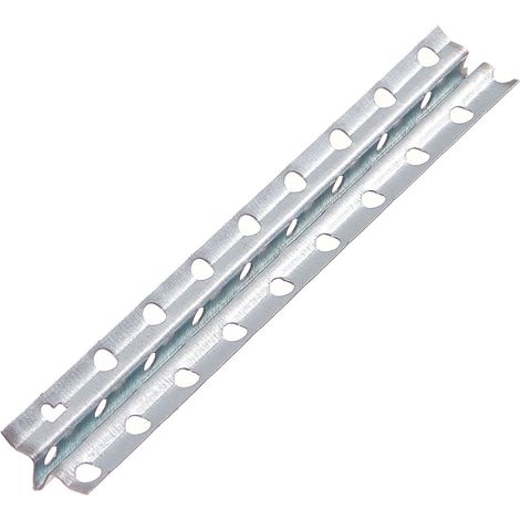 PROTEKTOR Schnellputzschiene, Putzschiene Innen, 10mm Putzstärke 250cm, 1105 Schnellputzleisten, Schnellputzprofil 10mm, Wand verputzen - 1 Stück Silber