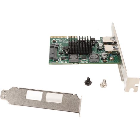 Carte d'extension USB 3.2 à 2 ports, 10 Gbps, puce ASM3142, compatible Windows XP/7/8/10 (1/5)