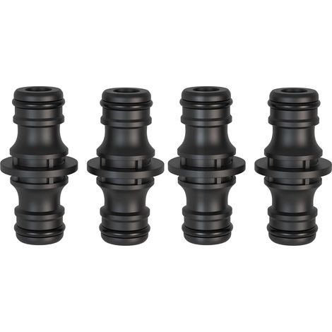 4 Pièces Raccord Tuyau, 1/2 Pouce, Plastique Noir, Joint Étanche, Jardin Agriculture (1/5)