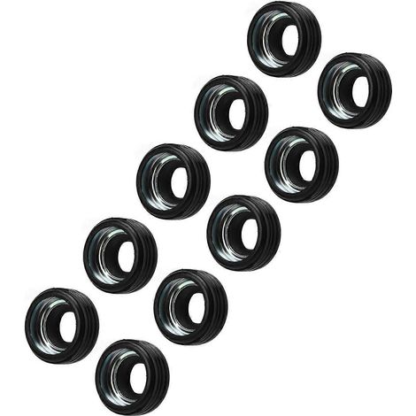 Kit de 10 joints d'arbre pour compresseur de climatisation, joints d'huile circulaires en caoutchouc noir, compatibles avec les compresseurs de climatisation 10S. (1/5)
