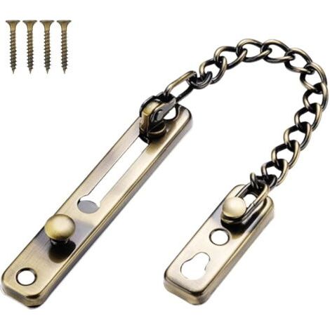 Chaîne de Porte de Sécurité Serrure Porte Interieure Serrure de Chaîne de Porte en Acier Inoxydable Chaîne de Garde de Loquet de Porte Verrou