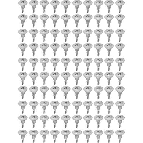 100 Vis Autoforeuses Tête Fraisée Ronde Rondelle Inox 4,2x13mm Kit de Fixation Quincaillerie Lot Acier Inoxydable (1/5)