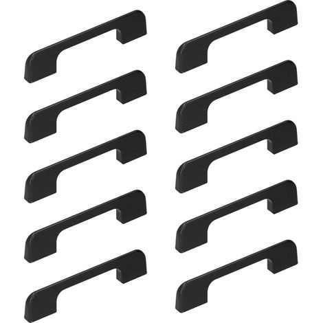 10 Tiroirs Poignées Forte Capacité de Charge Moderne Simple Unique Poignées d'Armoire avec Vis pour Porte de Placard Fenêtre (1/5)