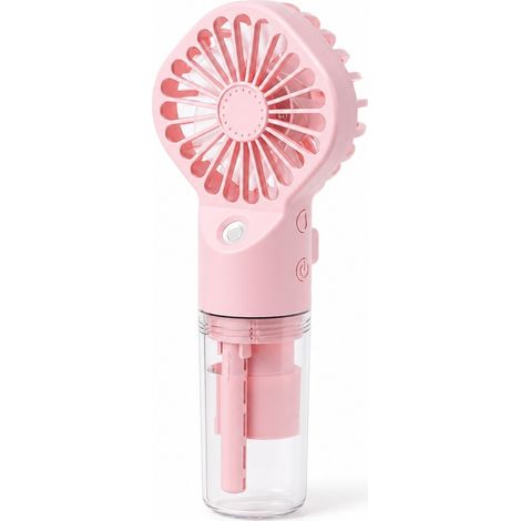 Ventilateur Brumisateur Portable 6 x 4,6 x 16 cm ABS Rose Rechargeable USB (1/5)
