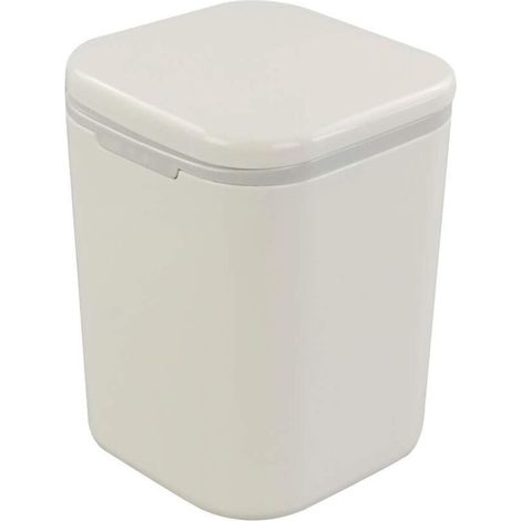 Bardusch-Mini poubelle avec couvercle, bouton poussoir, poubelle, corbeille à papier de bureau, petite poubelle (1/4)
