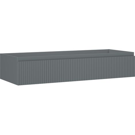 Mexen Rivel Badezimmerschrank unter dem Waschbecken 120 cm, 1 Schublade, gerillt, grau matt - 91A20-12023-1-BF66 (1/5)