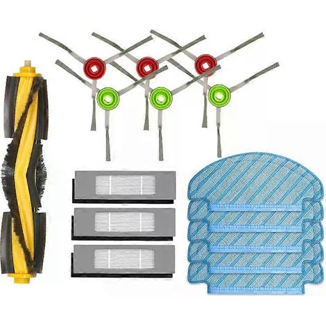 S'applique aux modèles suivants : Yeedi Vac Max / Vac Station / Vac Hybrid - Pièces détachées pour aspirateur robot : Brosse latérale principale, Filtre HEPA, Serpillère (Ensemble A) (1/5)
