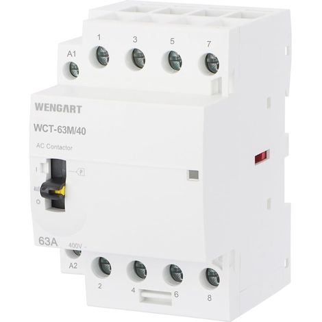 Manual/automatic contactor WCT-63M, AC230V, 63A, 4NO, suitable for a variety of electrical appliances and systems (1/5)