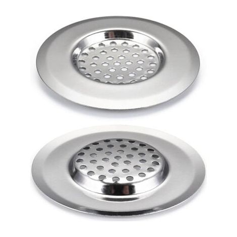 2pcs Passoire d’évier de Cuisine, crépine de vidange d’évier en Acier Inoxydable, Lave-Vaisselle (GR057) (1/5)