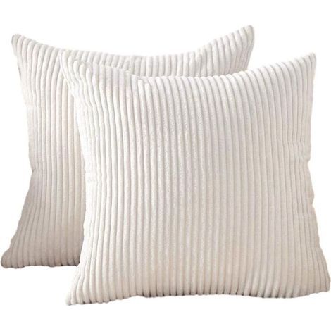 Set mit 2 Kissenbezügen – Weiß – Maße 55 × 55 cm (1/5)
