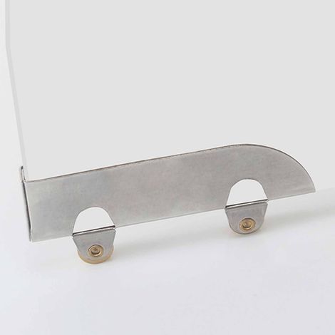 Galets coulissants pour porte vitrée, roulement silencieux en acier inoxydable, 4 rollers pour vitrine et cabinet (1/5)
