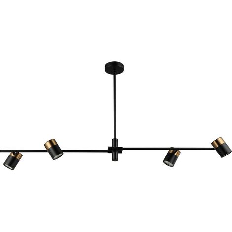 Pendelleuchte Elice 4 GU10 schwarz italux PND-58892-4-BK-BRO (1/2)