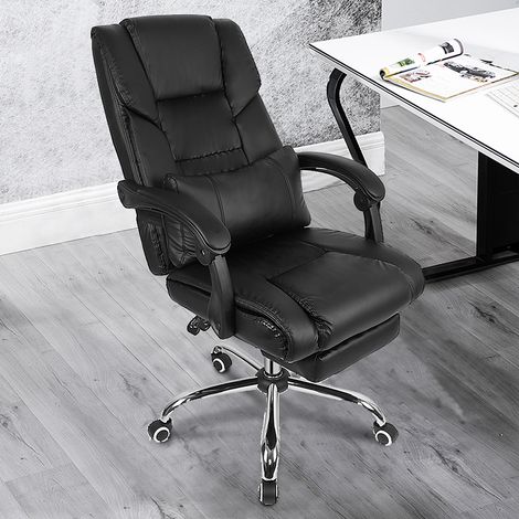 SiFree®Fauteuil de bureau chaise de direction Dossier inclinable avec repose-Racing Chaise de Gaming (1/5)