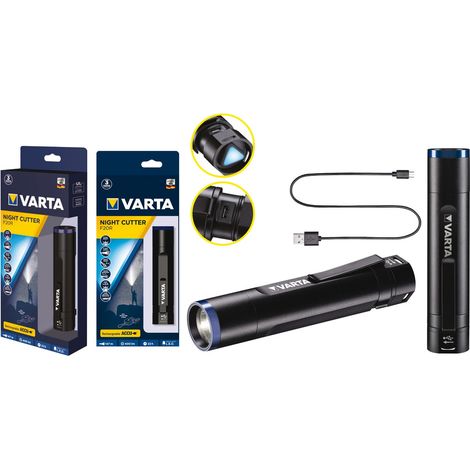 Torcia tascabile con clip per cintura  regolabile a batteria ricaricabile 4 Interfaccia USB