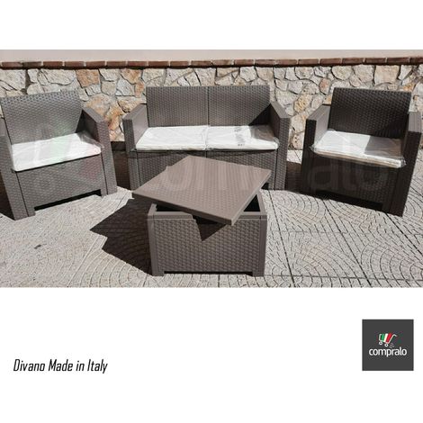 SET DA GIARDINO POLIPROPILENE 'NEBRASKA II' tortora