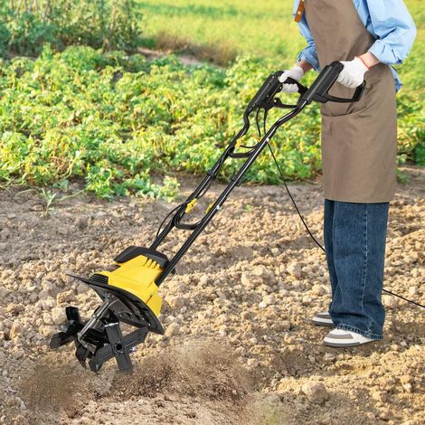 Préparez le jardin facilement avec cette motobineuse électrique 1200 W, largeur 36 cm, profondeur 22 cm (1/5)