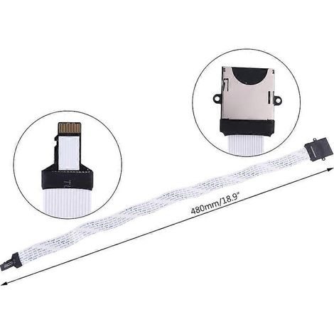 Câble d'extension flexible TF mâle vers Micro SD femelle FPC - 48 cm (1/4)
