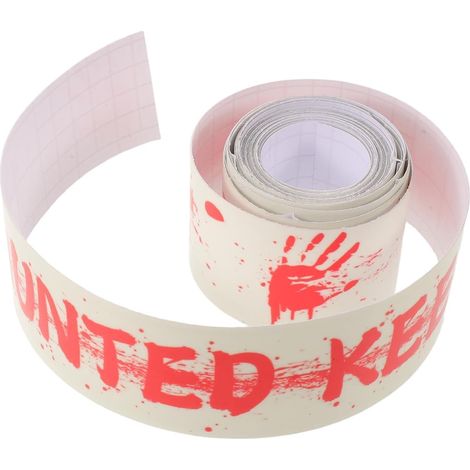 CCYKXAPhosphorescent Halloween Warning Tape 197x2 Inches Adhesive Halloween Party Tape, Party Warning Tape, Phosphorescent Halloween Decorations (1/5)