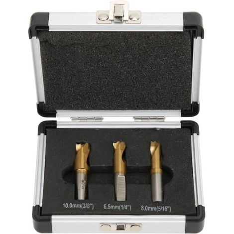 3Pcs Foret à Dépointer, 6.5mm/8mm/10mm Foret Coupeur de Soudage par Points Ensemble Fraises à Dépointer pour Enlever les Joints de Soudure en Tôle (1/3)