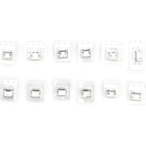 12 Stück Mini-USB-Anschluss Edelstahlbuchse Reparatur Ersatzadapter Elektrozubehör (1/4)