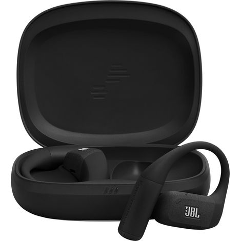 JBL Endurance Zone Cuffie Sportive Open-Ear True Wireless con Archetto Ergonomico, colore Nero e grigio