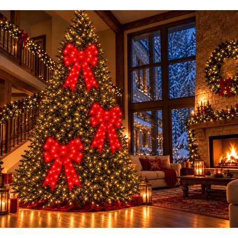 Bonturi Casa Fiocco Rosso Led Natale 76 cm 112 LED Ip 44 (1/5)