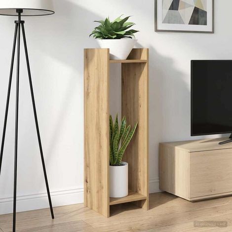 Soporte de plantas 2 pcs Roble Artesanal 30 x 30 x 100 cm