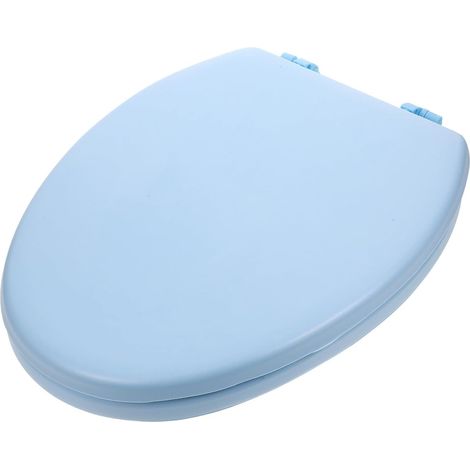 Abattant de toilette allongé et rembourré, coussin en mousse souple, remplacement pour salle de bain, fond profilé adapté aux toilettes domestiques (1/5)