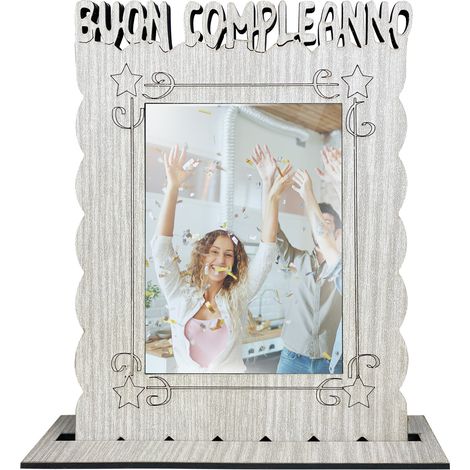 Cornice Portafoto Realizzata A Mano Prodotto Italiano Ottima Idea Regalo Moderna  Buon Compleanno (1/4)