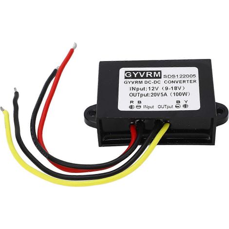 Hocheffizientes DC-Boost-Modul mit Kunststoffgehäuse, 12 V auf 20 V, 5 A