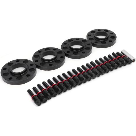 Kit de 4 entretoises de roue de 20 mm à centrage sur moyeu, pour BMW Série 3 F30, F32, F33 et F80 (noir). (1/5)