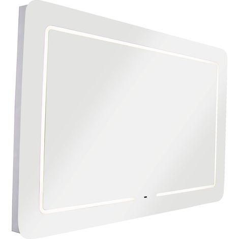 Croydex Illuminated Bathroom Mirror LED Light, Hang n Lock, 90x60cm - Chaumont (1/4)