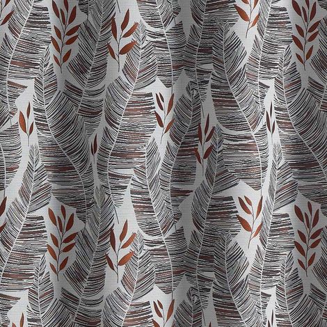 Tissu d'ameublement jacquard à plumes Tabac 145 cm