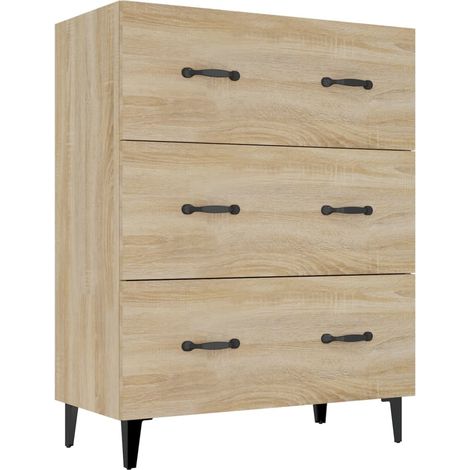 Credenza cassettiera cassettiera mobile contenitore organizer cucina soggiorno soggiorno Sonoma 69,5 x 34 x 90 cm derivati del legno marrone 020031641