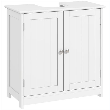 Meuble de salle de bain Meuble sous lavabo blanc 60 x 30 x 60 cm (1/5)
