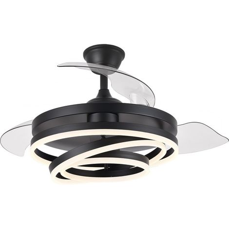 Ventilador 72w Dc Kai Negro 3 Aspas Transp. 6Vel. 3 Colores 43/58x50/107 C/remoto,reg.intensidad,memoria Y temp. 6120lm (1/5)
