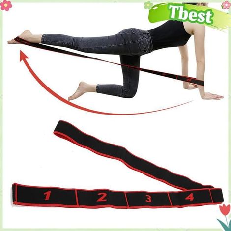 HURRISE Sangle d'étirement de yoga STRAP STRAP SPORT SPORTINE Fitness Indoor Yoga Strength Training beaute specifique Jaune Rouge (1/5)