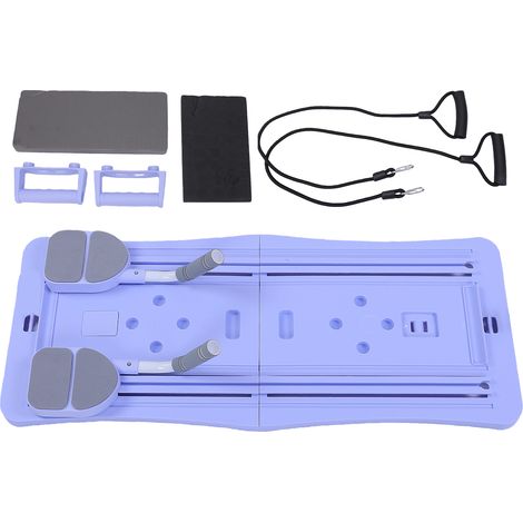 PLANCHE PILATES PLIABLE 4 EN 1, VIOLETTE, 99×41 CM, ABDOS PUSH-UP ET ÉLASTIQUES (1/5)