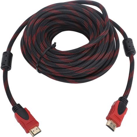 Câble HDMI 1.4 15m pour TV PC Box, Transmission Audio Vidéo Haute Définition 1080P (1/5)