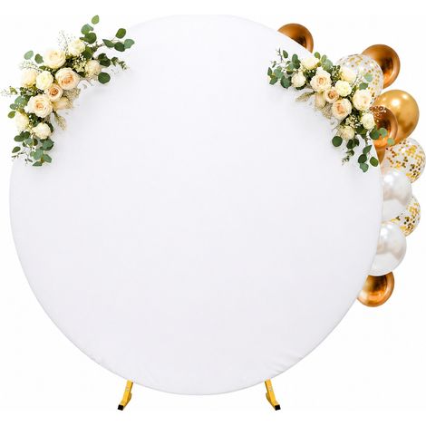 Funda para el soporte de globos, tela blanca para pared, para fotos, 2,4 m (1/5)