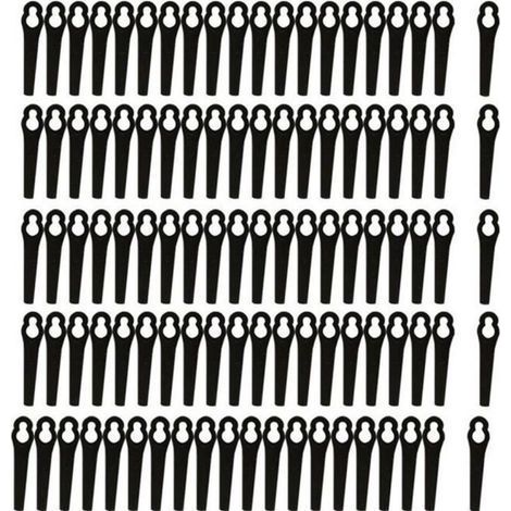Pack of 100 Replacement Plastic Blade for Bosch ART 23-18 LI/26-18LI Trimmer Black (1/2)