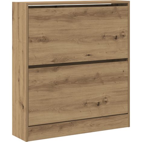 Armario para Zapatos con puerta Roble ahumado 80 x 21 x 87.5 cm vidaXL