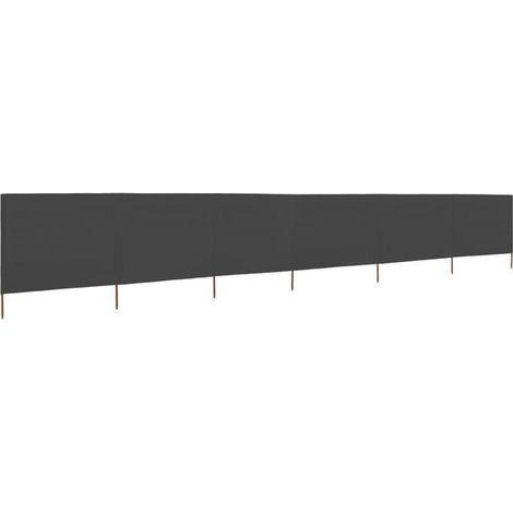 Paravent en tissu à six panneaux, 800 x 80 cm, gris. (1/5)