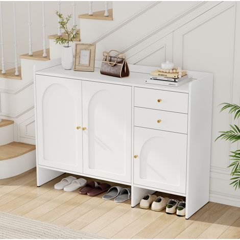 Zapatero 3 puertas y 2 cajones MDF 120x35x90 cm OKMYHOME (1/5)