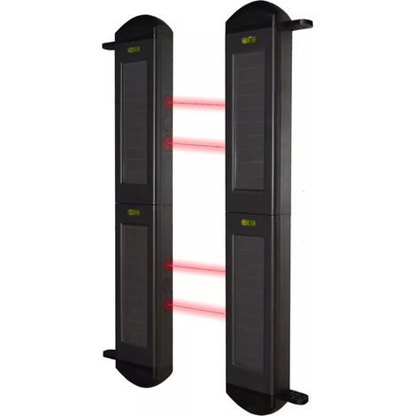 Barrières supplémentaires 2B infrarouges 900 mètres solaires extérieures autonomes sans-fil détection passage (DA600+)