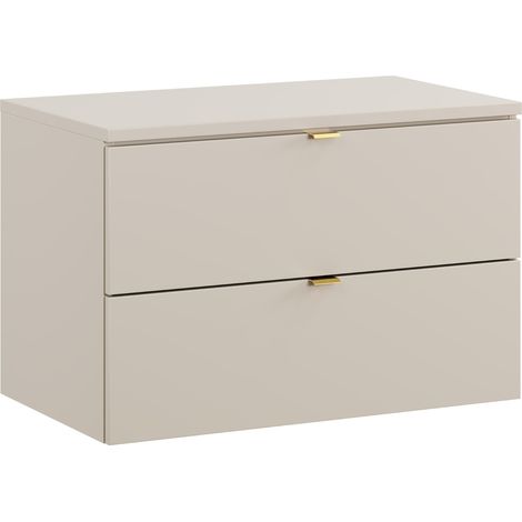 Meuble sous vasque à suspendre avec le plan DALIA CACHEMIRE 80 cm (1/5)